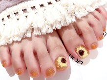 ドールハウス バイ ジュエリリートーキョー(DOLL HOUSE BY JEWELILYTOKYO)/ひまわりネイル