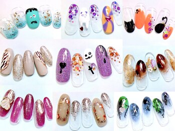 ラルネイル 大宮(Lull. nail)の写真/《◆EVENT◆Lull.nail☆Summer初回オフ込￥5800》☆大人可愛い秋ネイル＆ハロウィンネイル☆