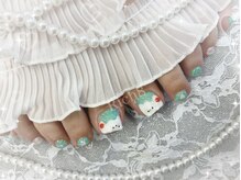 ネイルアンドまつげエクステ リッチエイト 原宿店(Rich8)/くまさんクリーム★フットネイル