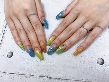 ネイル ビューティーマジック 葛西本店/キラキラグラデーションネイル