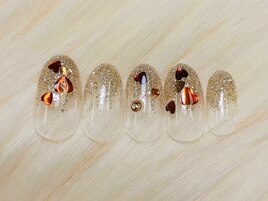 バレンタインネイル