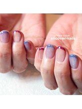 アンカバーネイルズ(ancover nails)/大人のフラッシュフレンチネイル
