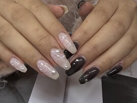 レースネイル×長さだし
