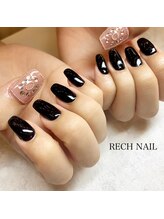 レッシュネイル サロンアンドスクール(RECH NAIL salon&school)/black&pink☆