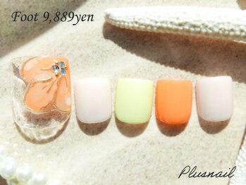 プラスネイル 銀座中央通り店(PLUS NAIL)/【1549】定額9,889円フラワー