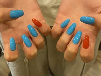 ムニ(muni)/オレンジ×ブルー