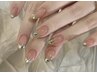 【Hand★自爪】キラキラ★大人気ガラスフレンチ