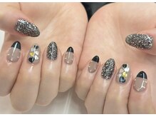 ルアナネイルナゴヤ(LUANA nail nagoya)/ブラックハートホログラム