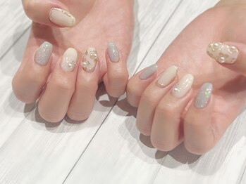 ミラーお花ネイル