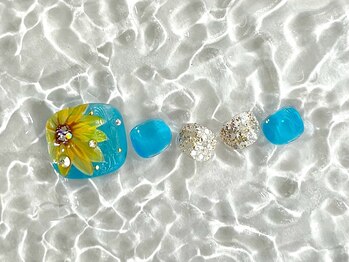 ルル ソレイユ(LouLou Soleil)/向日葵/ひまわり　フットネイル