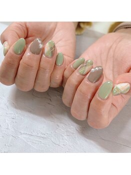 ブラン(blanc)/アーガイルネイル