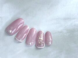 韓国っぽネイル/ピンクネイル