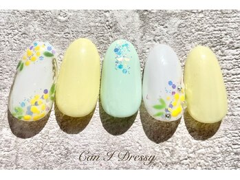 ミモザネイル￥8000