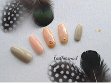 フェザーズ ネイル(feathers nail)/マーブルネイル♪