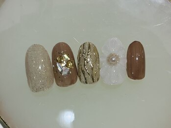 ぷっくりフラワーネイル