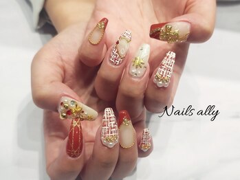 ネイルズアリー 立川店(Nails ally)/クリスマス×ステンドグラス×冬