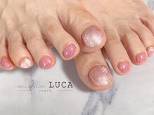 ネイルアトリエルカ(nail atelier LUCA)/W-102 大人ピンクフットネイル