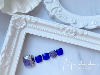 モンシュシュ 吉祥寺(Mon chouchou)/FOOT ブルー×ミラーネイル