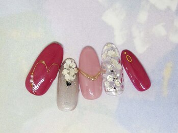 ネイルライフ(NailLife)/12月新作ハートミラーホログラム