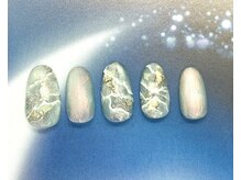 サニーサイド ウィズ マキア 茅ヶ崎店(Sunnyside with MAQUIA)/キラキラ大理石ネイル