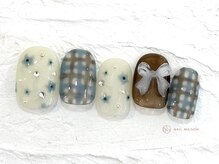 ネイルメゾン 池袋店(NAIL MAISON)/フラワーチェックネイル￥10550