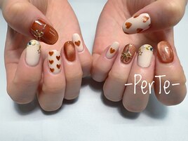 バレンタイン/ハート/ブラウン