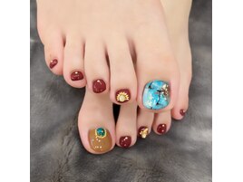秋フットネイル