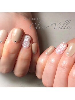 ネイルサロンクリアヴィラ(nail salon clear villa)/フラワーワンポイントネイル
