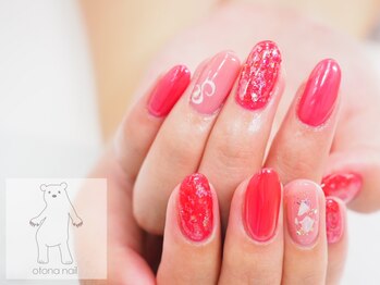 オトナネイル(otona nail)/キラキラレッドネイル