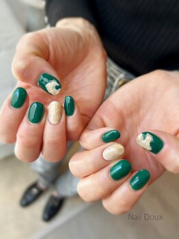 ネイル ドゥ 岡山駅前店(Nail Doux)/グリースニュアンスネイル