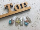 定額W-1 今期のターコイズネイル