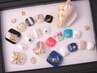 定額ネイル★フットゴージャス・華やか系　¥9000