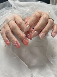 heart×magnet×flash glitter