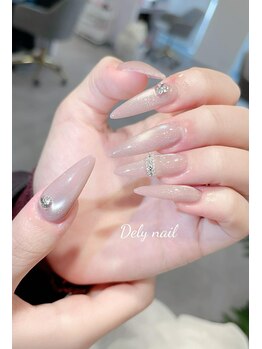 デリーネイル(Dely_nail)/ヌードカラーのマグネットネイル