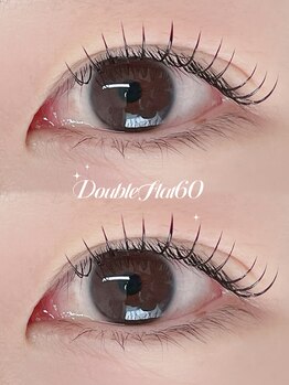 サツキ(SATUKI)の写真/【ダブルフラット】2本のエクステで挟み装着することで持続力up!ナチュラルかわいい目元に☆