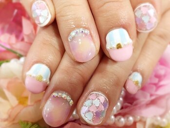 ネイルサロン 爪吉/ハートがぎっしり♪キュート☆