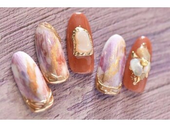 ネイルサロンラグジュアリー 梅田店(LUXURY)/テラコッタニュアンス