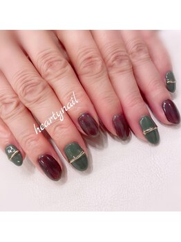 ハーティーネイル hearty nail 溝の口店/ミラーデザイン