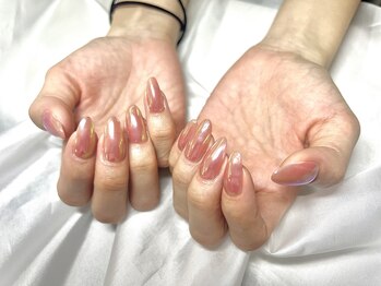 ヤシネイル(Yashi Nail)/ミラーネイル ピンク