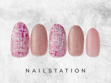 ネイルステーション ルミネ横浜店(NAIL STATION)/大人ツイードネイル／パラジェル