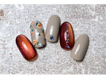 バブル シュガー バイ ネイルクローネ(bublle sugar by.nail crone)/薔薇ネイル