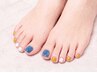 【FOOT】親指アート+ワンカラー