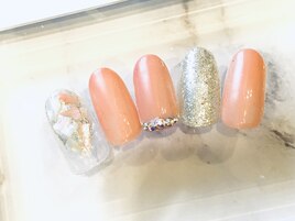 オフィス向けシェルネイル☆