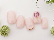 マニペディ ザ サロン 虎ノ門ヒルズステーションタワー店/ドライフラワーネイル￥10450