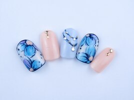 水彩フラワーネイル・90分6750円