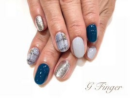 Winter チェックネイル☆