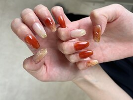 terracotta nuance/秋ネイル