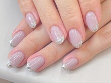 フォフォネイル 自由が丘(Fofo nail)/【お上品 ガラスフレンチ】