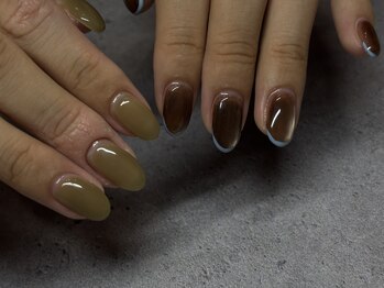 コービーネイル(Kobe nail)/ワンカラー×細フレンチ