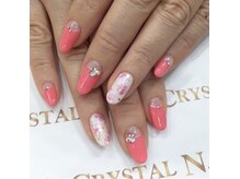 クリスタルネイル ボンベルタ橘店(CRYSTAL NAIL)/ホロフラワーネイル
